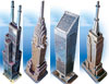 glow in the dark skyscraper 3d puzzles, chrysler building puzzle, sears tower, empire state building
