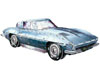 wrebbitt 3d puzzle of corvette sting ray 1963, classic cars jigsaw puzzles by wrebbit, 300 pieces ex