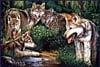 jigsaw puzzle of wolf family, wolves in springtime, wrebbit perfalock 1000 pieces