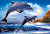 foam backed wrebbit prefalock jigsaw puzzle dolphins at sunrise stevesundram artist paiting