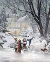 jigsaw puzzle of a painting by D. R. Laird of a winter scene, magic of winter, 1000 pieces perfalock