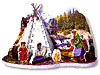 teepee jigsaw puzzle, 3d mini puzzle, wrebbit mini series, 77 pieces, indian family scene