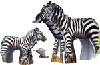 puzz-3d zebra and baby, 31 jumbo foam pieces, la ferme wrebbit puzzed, jigsaw puzzle of a zebra and